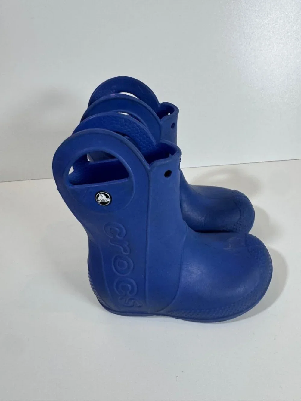 Crocs Rain Boots Handle It Blue Boys Girls Kids 9 C9 Waterproof Outdoor School